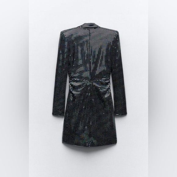 ZARA ~ Iridescent Mirrored Blazer Dress - Picture 8 of 15